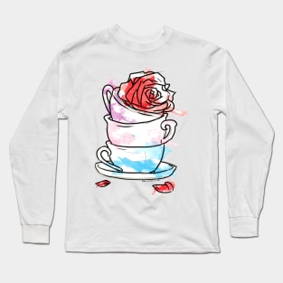 Teacup and Roses Long Sleeve T-Shirt